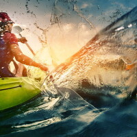 Paddling und climbing