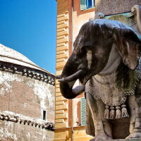 Curious stories and places - Bernini's elephant statue in Minerva square