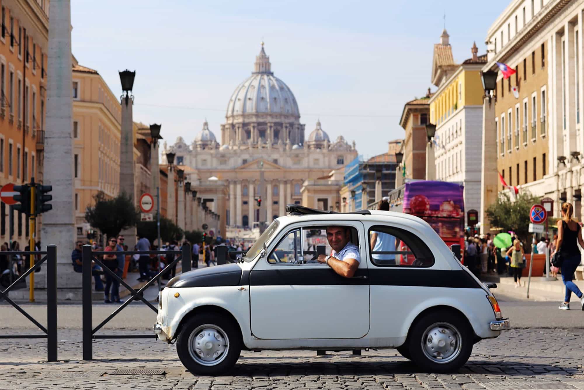 rome tour fiat 500