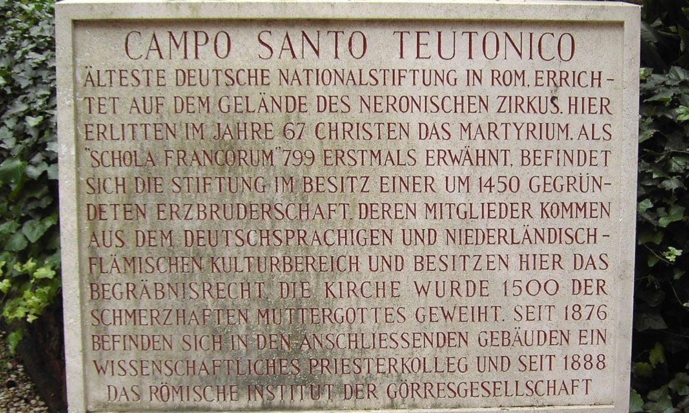 Der Campo Santo Teutonico