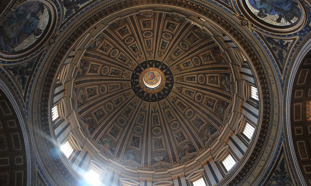 St. Peter’s Basilica with dome slope at dawn