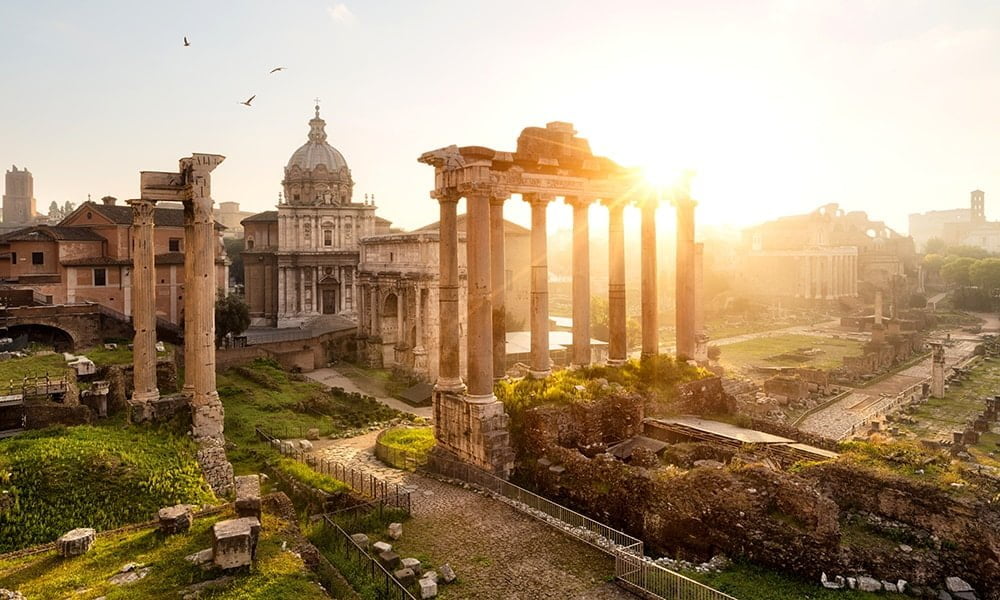 Rom bei Abenddämmerung - Forum Romanum