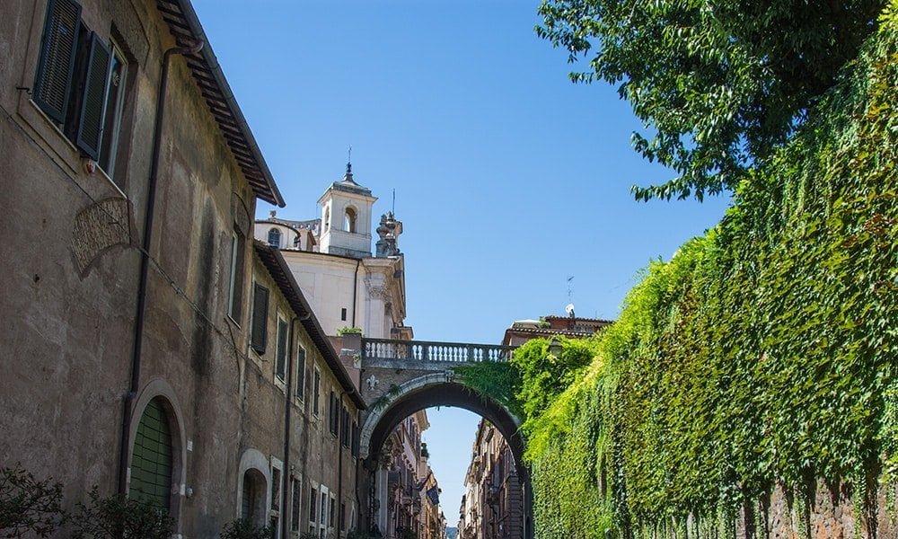 Rom vom Tiber aus - Via Giulia